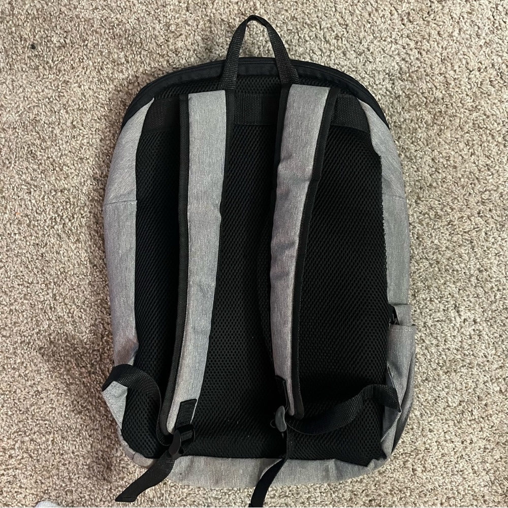 Amazon Gray Backpack With Fun Pins - image 2